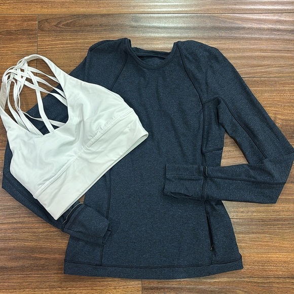 Lululemon Size 4 Top and Sports Bra - Picture 2 of 11